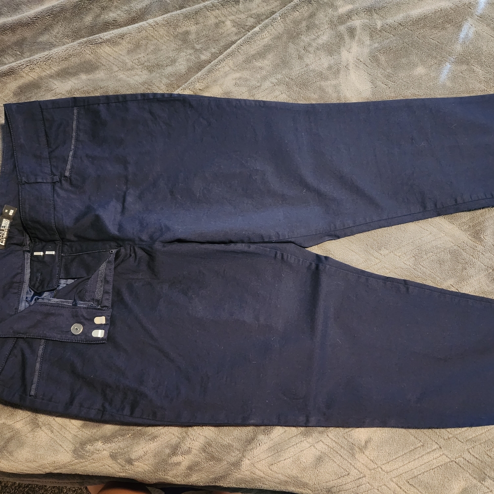 Navy Blue Slim Fit Pants